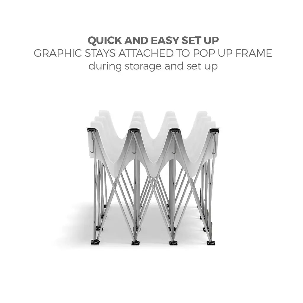 OneFabric Pop-up Display - Straight w/ End Caps 10ft Wide image 1