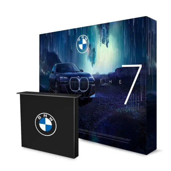 SEG Fabric Pop-up Stand, 3x4 with 1m x 1m SEG Counter + Graphics image 0