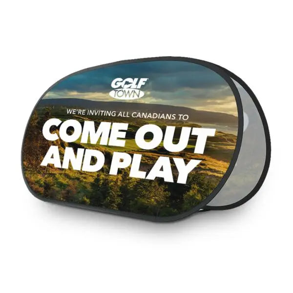 Oval Pop-Out Banner, Tee Marker image 0