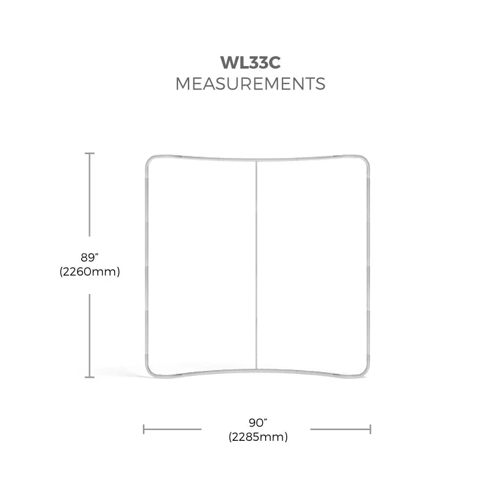 WaveLine® Display Wall - Curved Single Sided 8ft/2.4m Wide image 5