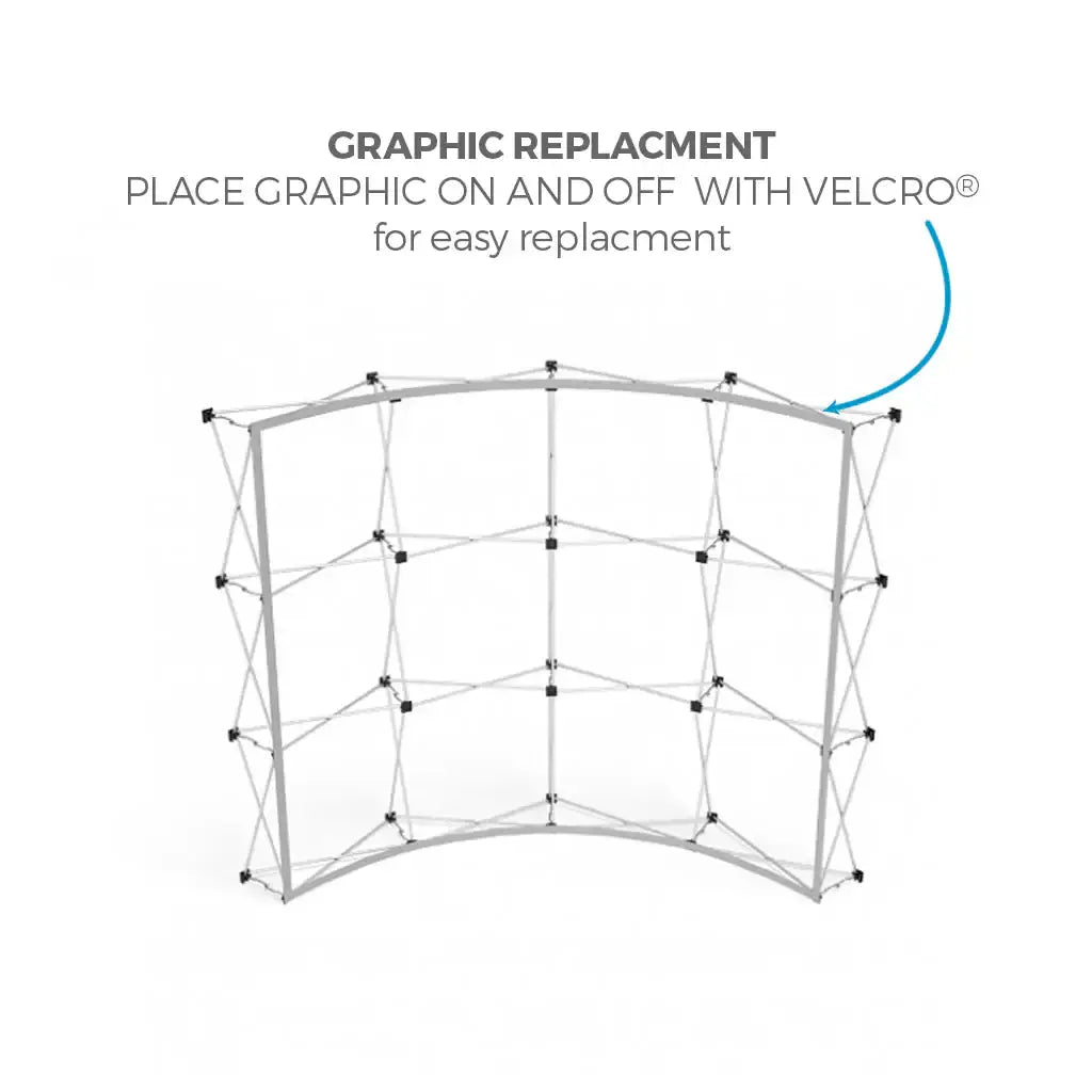 OneFabric Pop-up Display - Curved w/ End Caps 10ft Wide image 7