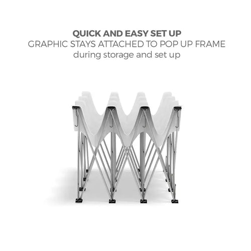 OneFabric Pop-up Display - Curved w/ End Caps 10ft Wide image 1