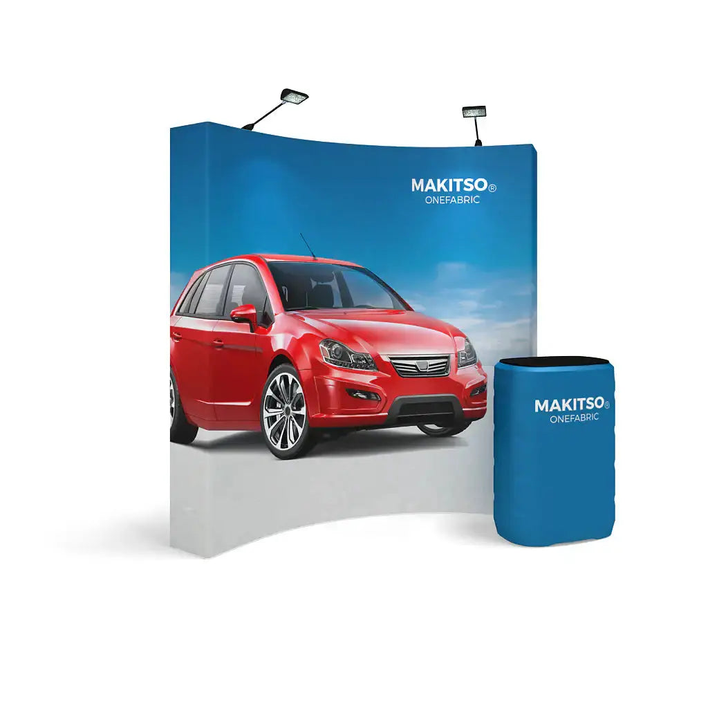 OneFabric Pop-up Display - Curved w/ End Caps 8ft Wide image 2