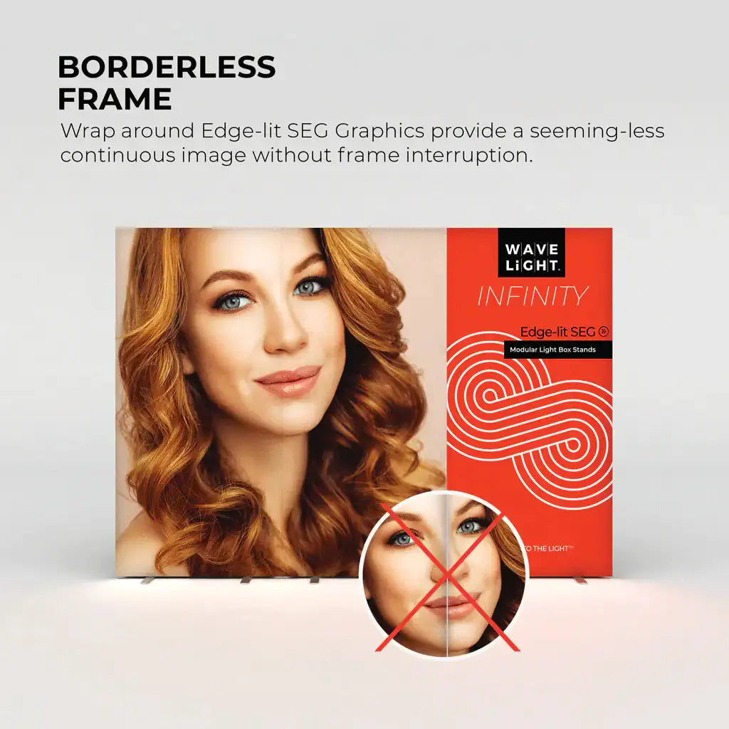 WaveLight® Infinity LED Light Box Display Stand - Small Single Sided image 3