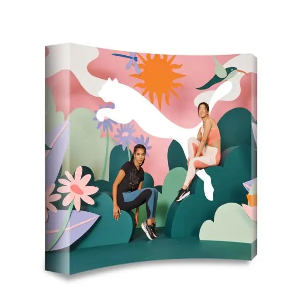 Textile Curved Fabric Pop-up Stand image 1