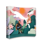 Textile Curved Fabric Pop-up Stand image 1