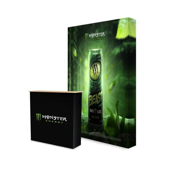 Textile Straight Fabric Pop-up Stand, 3x2 with Fabric Pop-up Counter image 0