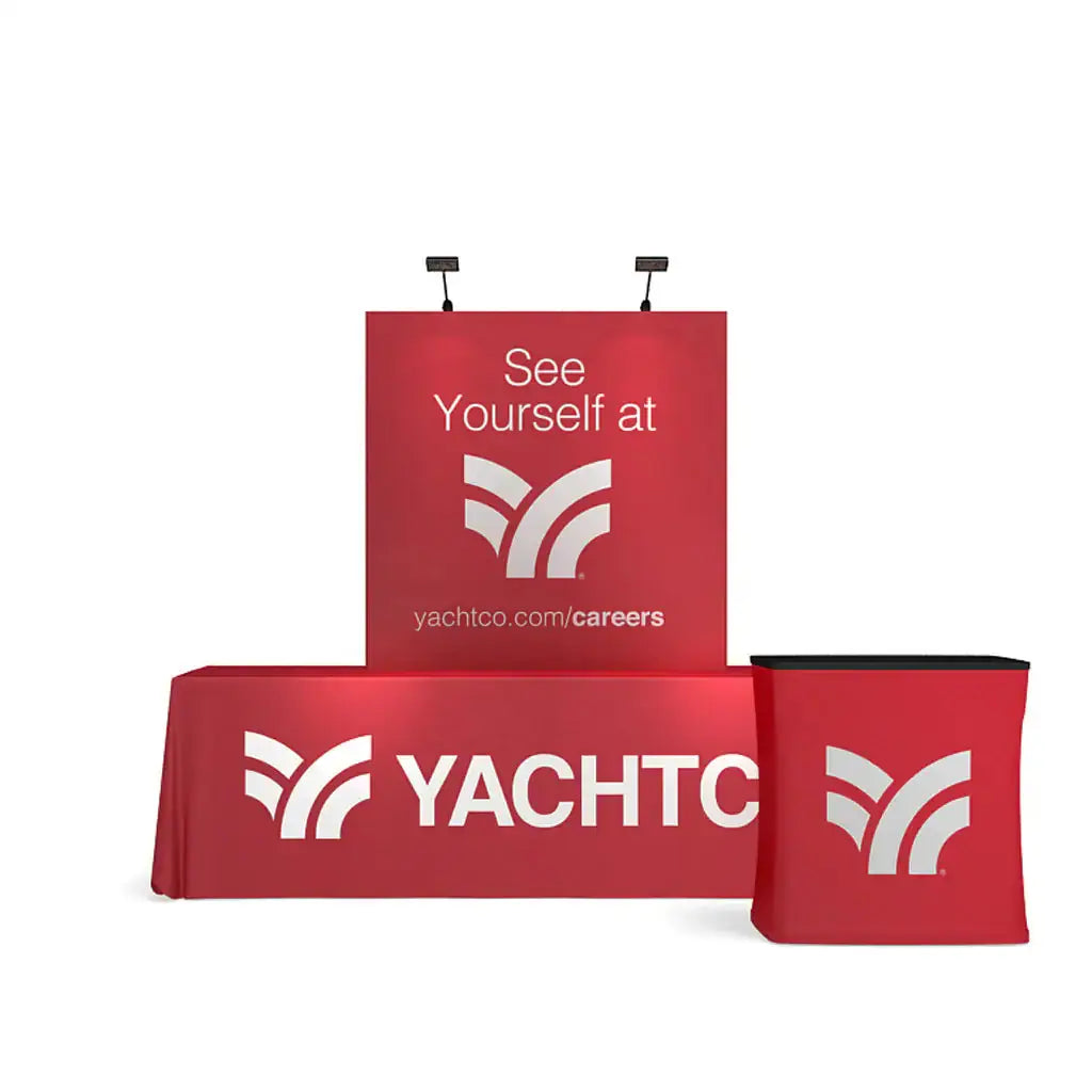 OneFabric Pop-up Display - Straight Tabletop w/ End Caps 5ft Wide image 2