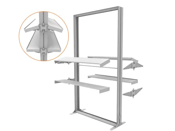 Double Sided Shelf with fixings image 1