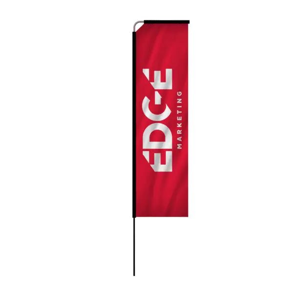 2.5m Fibreglass Rectangle Flag and Pole Kit image 0