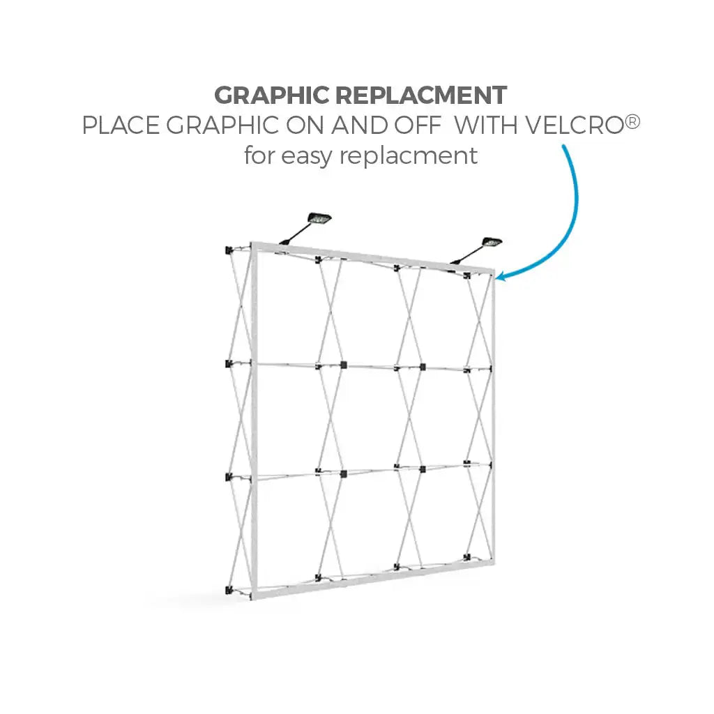 OneFabric Pop-up Display - Straight Without End Caps 8ft Wide image 7