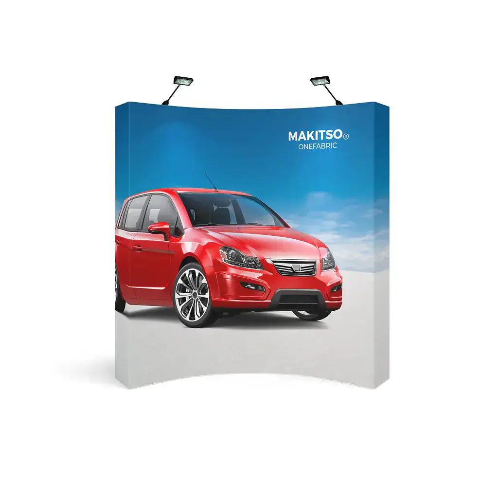OneFabric Pop-up Display - Curved w/ End Caps 8ft Wide image 4