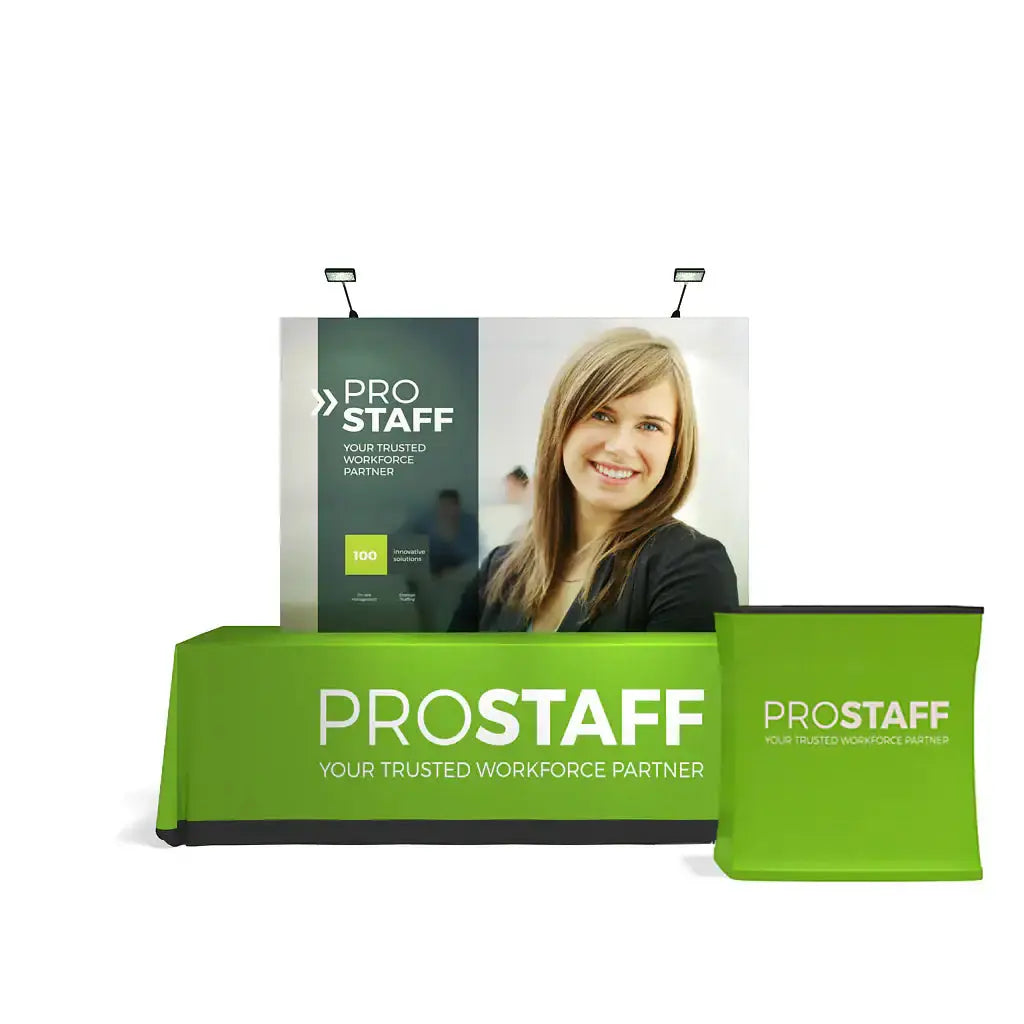 OneFabric Pop-up Display - Straight Tabletop w/ End Caps 8ft Wide image 2