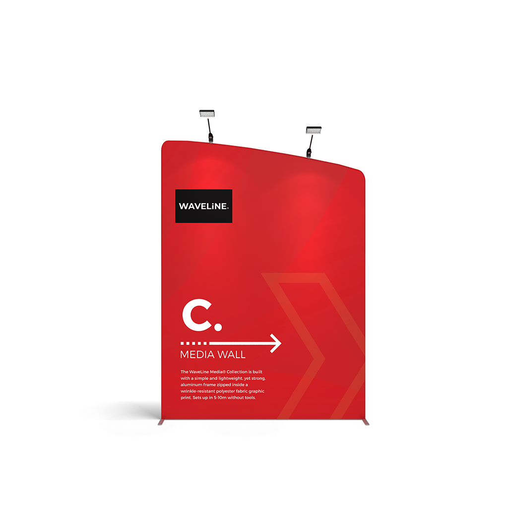 WaveLine® Display Wall C – Left – Hardware with Single-Sided PrintWaveLine® Display Wall C – Left – Hardware with Single-Sided Print