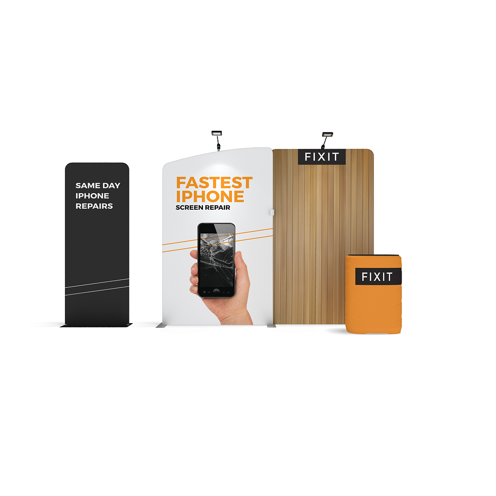 WaveLine Media® WLMEA1 Tension Fabric Display Kit 05 – Double-SidedWaveLine Media® WLMEA1 Tension Fabric Display Kit 05 – Double-Sided