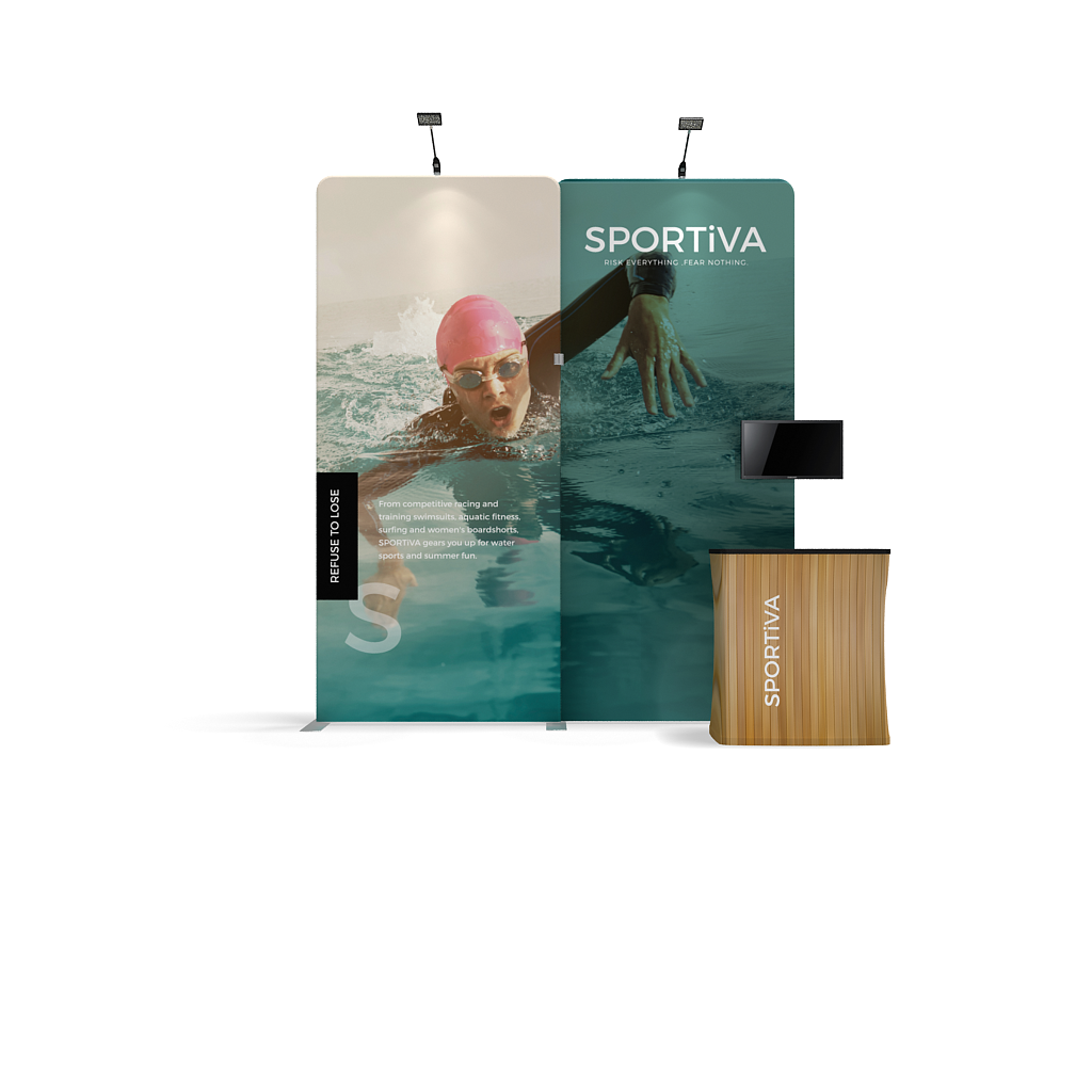 WaveLine Media® WLMII Tension Fabric Display Kit 02 – Double-SidedWaveLine Media® WLMII Tension Fabric Display Kit 02 – Double-Sided