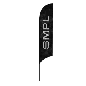 4.0m Fibreglass Curve Flag and Pole Kit