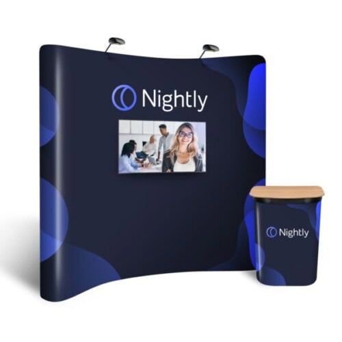 Vision Curved Pop-Up TV Stand Display Kit