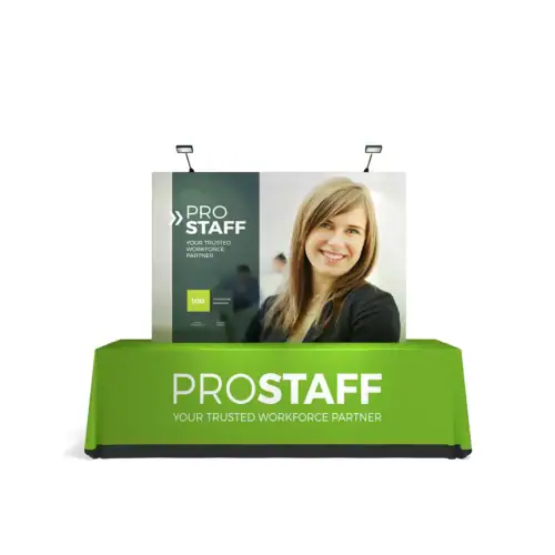OneFabric Pop-up Display - Straight Tabletop w/ End Caps 8ft Wide
